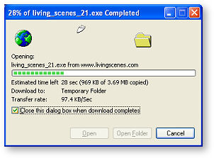 Wait for the file download to complete